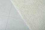 Simple Moroccan Rug - 6.3 x 9.6 Ft, Soft White Minimalist Design