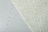 Simple Moroccan Rug - 6.3 x 9.6 Ft, Soft White Minimalist Design