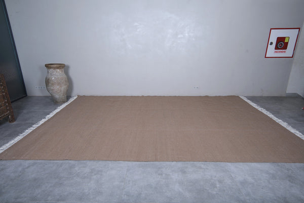 Oversized Moroccan rug – Neutral beige handmade carpet | 9.3 FT x 14.3 FT