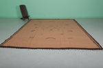 Handwoven Moroccan Rug - Terracotta with Tribal Symbols, 8.7 x 10.9 ft