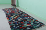 Colorful Berber Moroccan Boucherouite Rug – Entryway Rug 3.3 x 8.6 ft