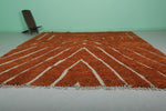 10.8 x 11.6 FT Moroccan Rug – Earthy Orange with Bold Geometric Design