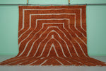 10.8 x 11.6 FT Moroccan Rug – Earthy Orange with Bold Geometric Design