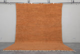 Custom Size Orange Moroccan Rug – Handmade Solid Carpet