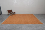 Custom Size Orange Moroccan Rug – Handmade Solid Carpet