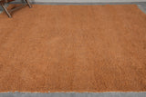 Custom Size Orange Moroccan Rug – Handmade Solid Carpet