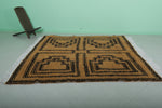 Geometric Moroccan Wool Rug - Earth Tones with Tribal Pattern | 7.1 x 7.9 ft
