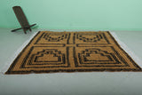 Geometric Moroccan Wool Rug - Earth Tones with Tribal Pattern | 7.1 x 7.9 ft