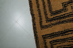 Geometric Moroccan Wool Rug - Earth Tones with Tribal Pattern | 7.1 x 7.9 ft