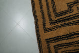 Geometric Moroccan Wool Rug - Earth Tones with Tribal Pattern | 7.1 x 7.9 ft