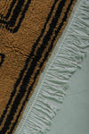Geometric Moroccan Wool Rug - Earth Tones with Tribal Pattern | 7.1 x 7.9 ft