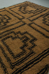 Geometric Moroccan Wool Rug - Earth Tones with Tribal Pattern | 7.1 x 7.9 ft