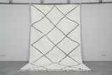 Large Moroccan Beni Ourain Rug 6.6 x 10.5 ft - Handwoven Wool Carpet