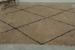 Handcrafted Brown Trellis Rug – Custom Moroccan Rug