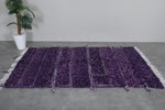 4.6 x 6.3 ft Handmade Moroccan Beni Ourain Rug – Deep Purple Wool