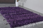 4.6 x 6.3 ft Handmade Moroccan Beni Ourain Rug – Deep Purple Wool