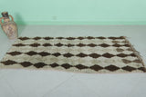 Handmade berber moroccan rug 3.1 FT X 6.3 FT