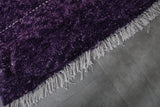 4.6 x 6.3 ft Handmade Moroccan Beni Ourain Rug – Deep Purple Wool