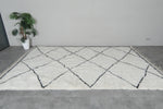 Large Moroccan Beni Ourain Rug 6.6 x 10.5 ft - Handwoven Wool Carpet