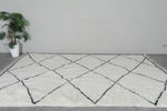 Large Moroccan Beni Ourain Rug 6.6 x 10.5 ft - Handwoven Wool Carpet