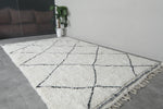 Large Moroccan Beni Ourain Rug 6.6 x 10.5 ft - Handwoven Wool Carpet