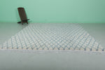 Large Moroccan Diamond Pattern Rug - Handcrafted Berber Wool | 8.2 x 9.7 ft
