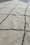 Large Moroccan Beni Ourain Rug 6.6 x 10.5 ft - Handwoven Wool Carpet