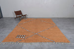 Custom Orange Rug – Creamy Moroccan Design with Patterns