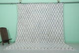Large Moroccan Diamond Pattern Rug - Handcrafted Berber Wool | 8.2 x 9.7 ft