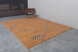 Custom Orange Rug – Creamy Moroccan Design with Patterns