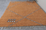 Custom Orange Rug – Creamy Moroccan Design with Patterns