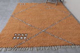 Custom Orange Rug – Creamy Moroccan Design with Patterns