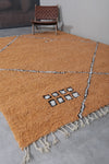 Custom Orange Rug – Creamy Moroccan Design with Patterns