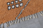 Custom Orange Rug – Creamy Moroccan Design with Patterns