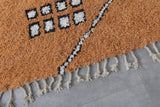 Custom Orange Rug – Creamy Moroccan Design with Patterns