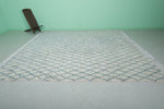 Large Moroccan Diamond Pattern Rug - Handcrafted Berber Wool | 8.2 x 9.7 ft