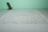 Large Moroccan Diamond Pattern Rug - Handcrafted Berber Wool | 8.2 x 9.7 ft