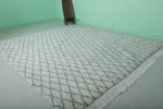Large Moroccan Diamond Pattern Rug - Handcrafted Berber Wool | 8.2 x 9.7 ft