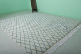 Large Moroccan Diamond Pattern Rug - Handcrafted Berber Wool | 8.2 x 9.7 ft