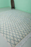 Large Moroccan Diamond Pattern Rug - Handcrafted Berber Wool | 8.2 x 9.7 ft