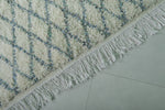 Large Moroccan Diamond Pattern Rug - Handcrafted Berber Wool | 8.2 x 9.7 ft