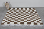 Moroccan handmade checkered rug  5.2 FT X 5.8 FT