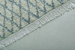 Large Moroccan Diamond Pattern Rug - Handcrafted Berber Wool | 8.2 x 9.7 ft