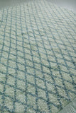 Large Moroccan Diamond Pattern Rug - Handcrafted Berber Wool | 8.2 x 9.7 ft