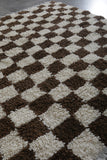 Moroccan handmade checkered rug  5.2 FT X 5.8 FT