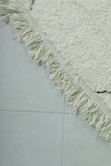 6.4 x 10.2 FT Moroccan Rug – White with Black Diamond Design