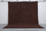 Large Brown Custom Checkered Moroccan Rug