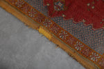 Authentic Red Wool Moroccan Berber Rug - 4.4 x 7.9 FT | Handwoven Artisan Decor