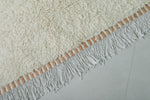 Modern Moroccan Rug - Minimalist Brown & Cream | 10 x 11.1 ft