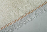 Modern Moroccan Rug - Minimalist Brown & Cream | 10 x 11.1 ft